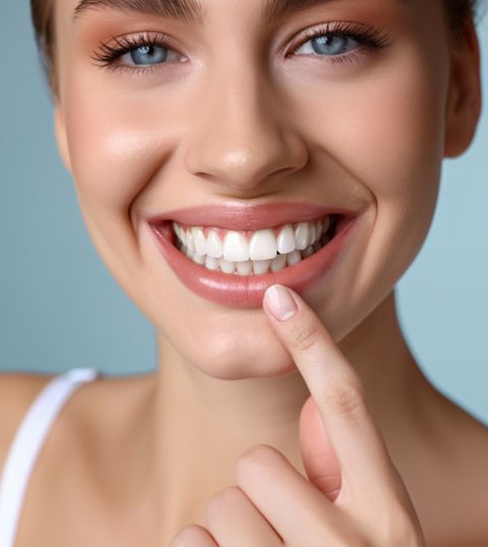 Portrait of smiling woman with perfect teeth