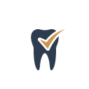 Icon of tooth with checkmark