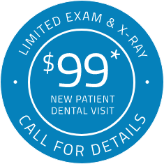 $99 new patient dental visit special stamp