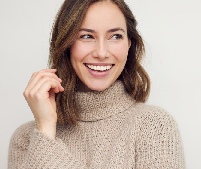 Woman smiling